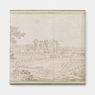 Imã Vista do castelo da Celle-Santo-Nuvem, c.1750