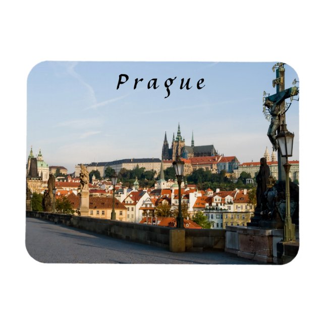 Ímã Vista do Castelo da ponte Carlos em Praga (Horizontal)