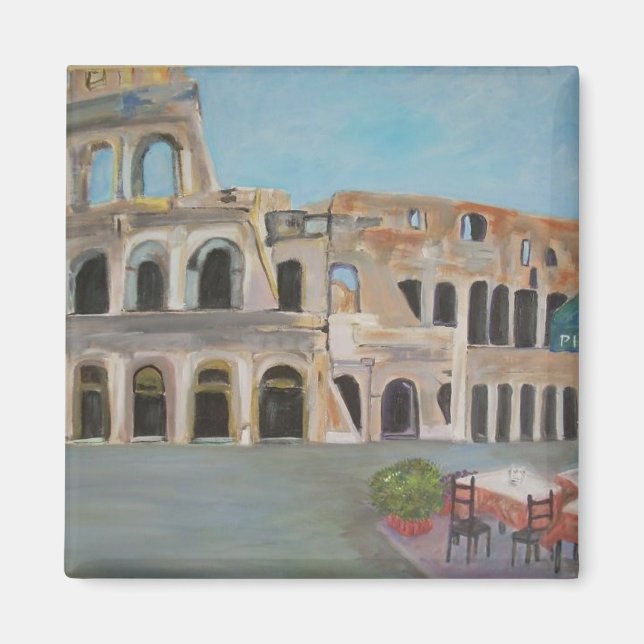 Imã Vista do Coliseu em Roma (Frente)