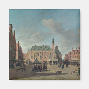 Imã Vista do Grote Markt em Haarlem