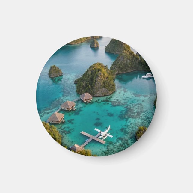 Imã Vista do Paraíso das Ilhas Raja Ampat Piaynemo Art (Frente)
