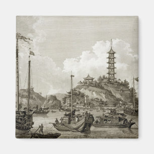 Imã Vista do Tchin Shan, ou ilha dourada, no Y