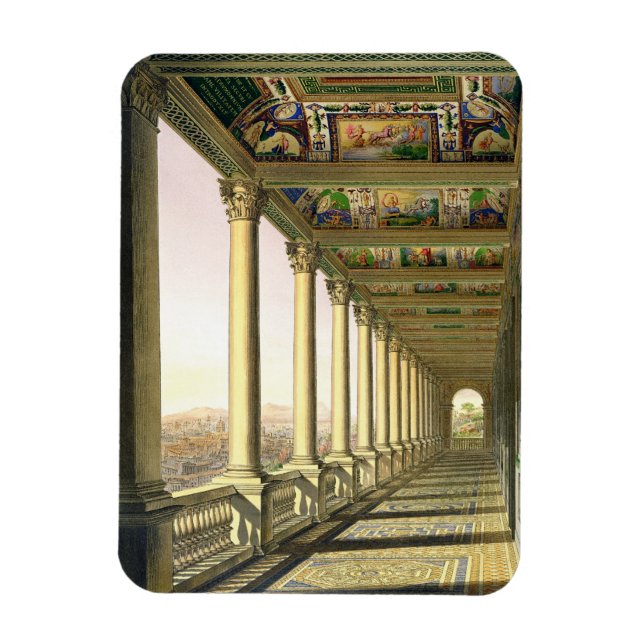 Ímã Vista do terceiro andar Loggia no Vaticano, com (Vertical)