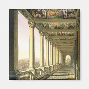 Imã Vista do terceiro Loggia do assoalho no vaticano,