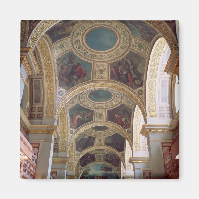 Imã Vista do teto da biblioteca com dourado (Frente)