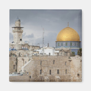 Imã Vista do Western Wall Plaza, tarde