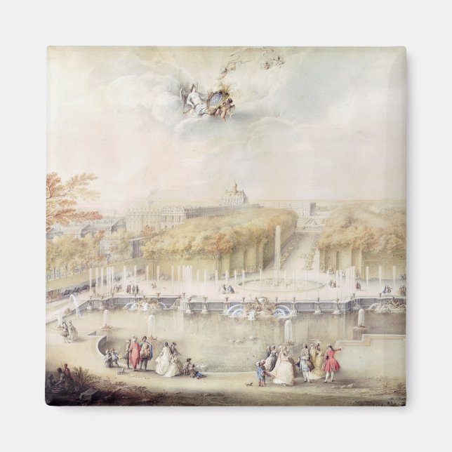 Imã Vista dos Jardins e o Chateau de Versalhes (Frente)