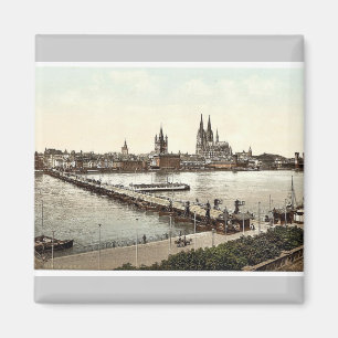 Imã Vista geral, água de Colônia, o Rhine, clássico