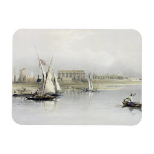 Ímã Vista geral das ruínas de Luxor do Nile,