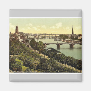 Imã Vista geral, rio e armazéns, Frankfort