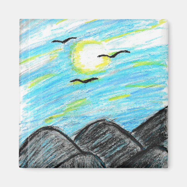 Imã Vista Montanha bonito (Frente)