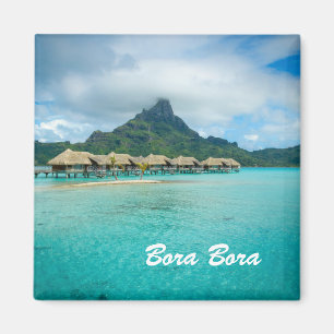 Imã Vista no ímã da ilha de Bora Bora com texto