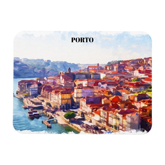 Ímã Vista Panorama Porto Portugal (Horizontal)