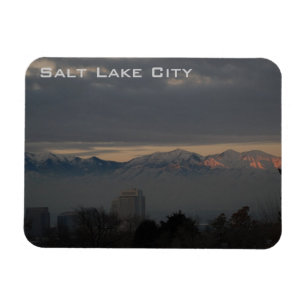 Ímã Vista panorâmica de Salt Lake City com inversão
