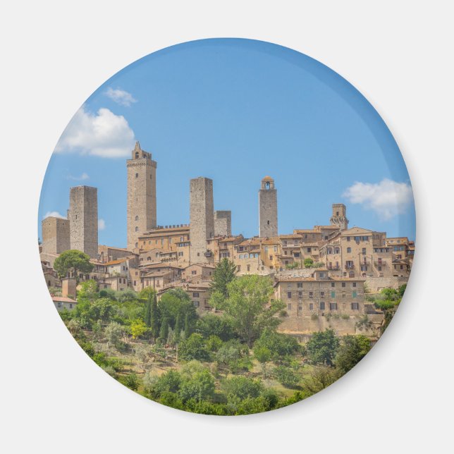 Imã Vista panorâmica de San Gimignano Toscana Itália (Frente)