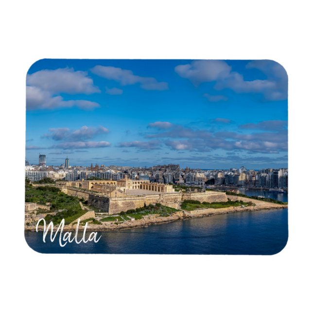 Ímã Vista panorâmica de Sliema em Malta (Horizontal)