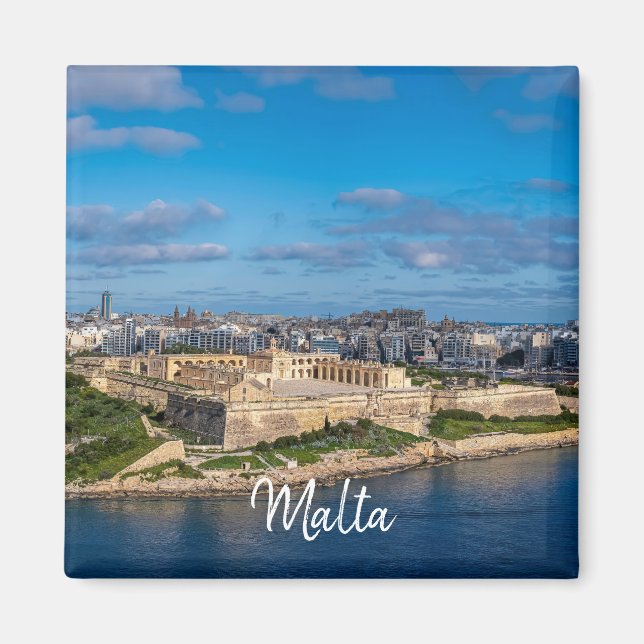 Imã Vista panorâmica de Sliema no Magnet de Malta (Frente)