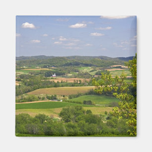Imã Vista panorâmica de terras agrícolas ao sul de Arc