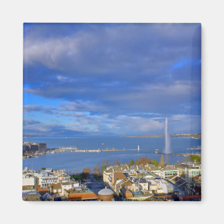 Imã Vista panorâmica do jato de água de Genebra