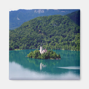 Imã Vista panorâmica do Lago Bled