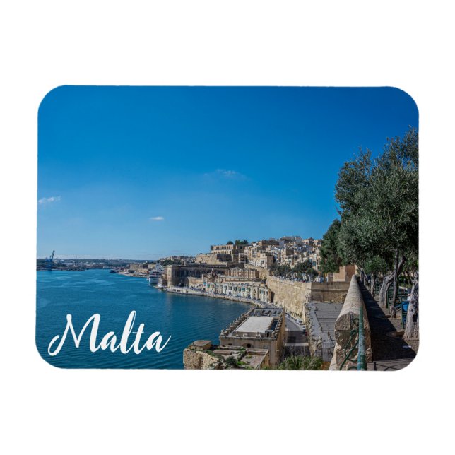 Ímã Vista panorâmica do muro da cidade e do porto de L (Horizontal)