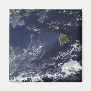 Imã Vista satélite da névoa vulcânica