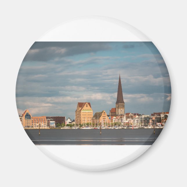Imã Vista sobre o rio Warnow até Rostock (Frente)