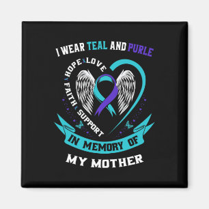 Imã Vista Teal E Roxo Para Minha Mãe, Mãe, Suicídio Aw