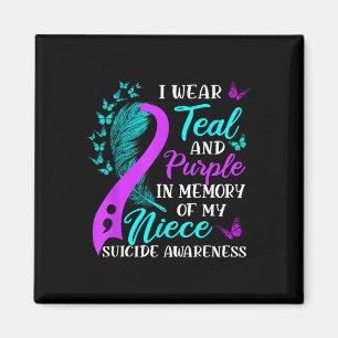 Imã Vista Teal Purple Em Memória Do Meu Soberano Suicí