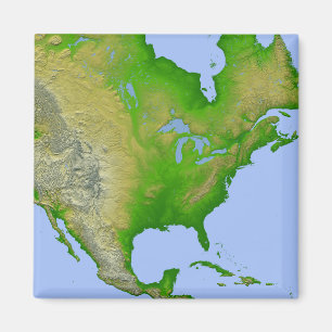 Imã Vista topográfica de America do Norte