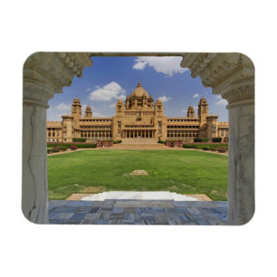 Ímã Vista traseira do hotel Umaid Bhawan Palace, Jodjp