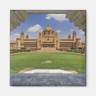 Imã Vista traseira do hotel Umaid Bhawan Palace, Jodjp