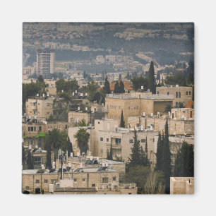 Imã Vista urbana elevada da torre Jerusalem YMCA