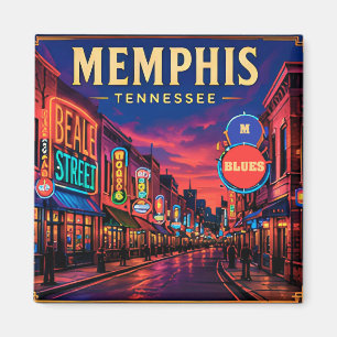 Imã 🎸 Vistas da Beale Street em Memphis Tennessee