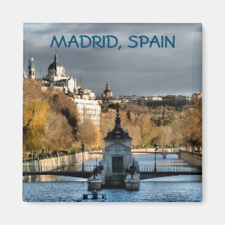 Imã Vistas junto al río Manzanares en invierno, Madrid