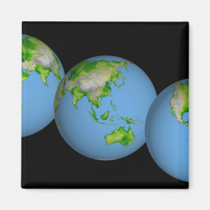 Imã Vistas topográficas do mundo