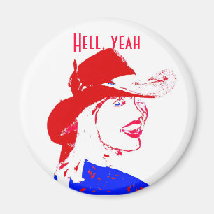 Imã Visto Ocidental Cowgirl