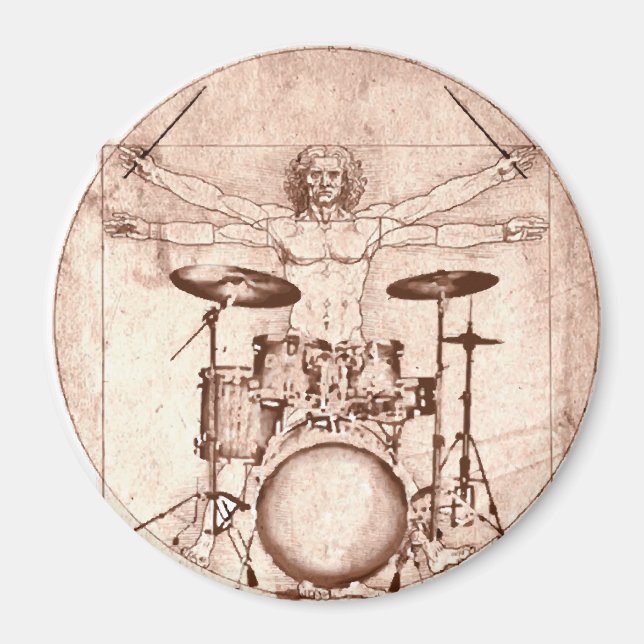 Imã Vitruvian Drummer (Frente)