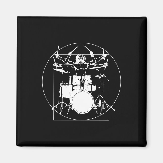 Imã Vitruvian Man Bateria Adesivo  (Frente)