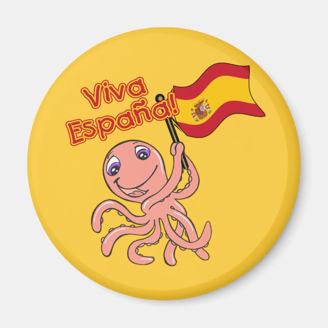 Imã Viva Espana com Camisa de Futebol Octopus (Frente)