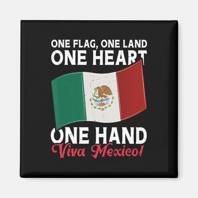Imã Viva México - Bandeira do México Dia da Independên (Frente)