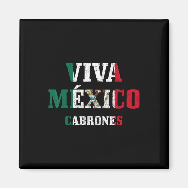 Imã Viva Mexico Cabrones Funny Cinco De Mayo Mexicano  (Frente)