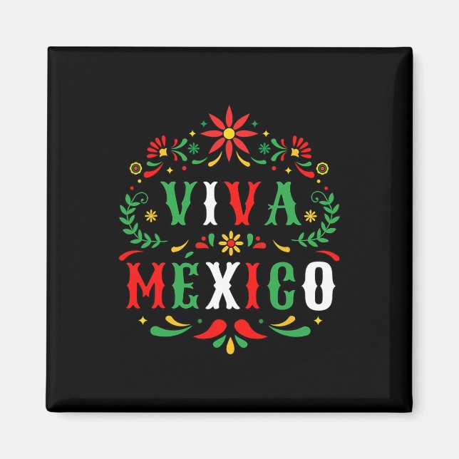 Imã Viva México Para O Dia Da Independência Mexicana E (Frente)