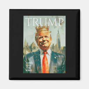 Imã Viva o Rei Vintage Retro Trump Retrato 4t