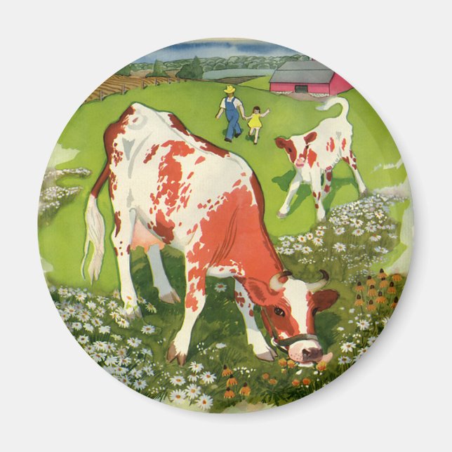 Imã Viveiros, Vacas Grazando com Fazendeiro (Frente)