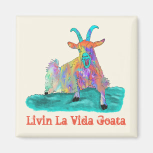Imã Vivendo La Vida Cabra Gritando Cabra Animal Engraç