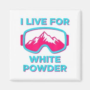 Imã Viver para snowboard de neve em pó branco