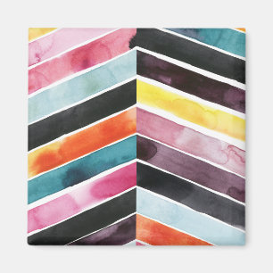 Imã Vivid Watercolor Chevron I
