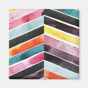 Imã Vívido Watercolor Chevron I