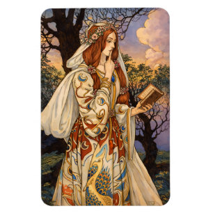 Ímã Vivien – Ilustração Art Nouveau da Encantadora